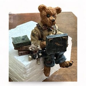 1997 Boyds Bear Bearstone Neville Compubear Shelf Sitter Figurine #22772 Resin